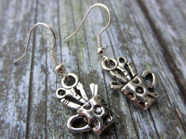 Stiftehalter Ohrringe Vintage Optik Stifte Malen